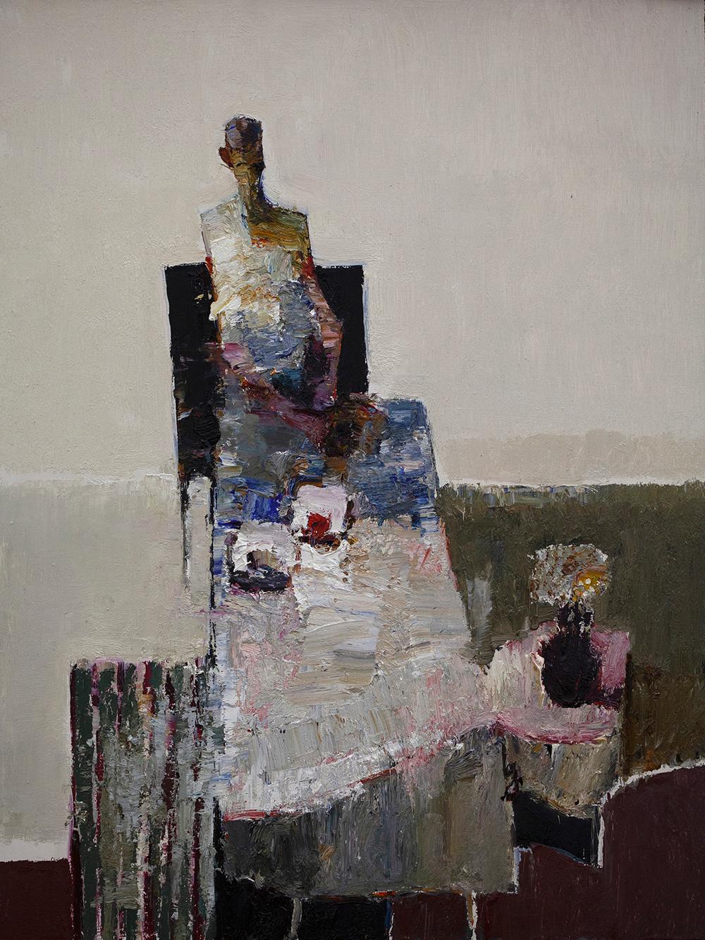 Figure at Table II - Painting by Danny McCaw