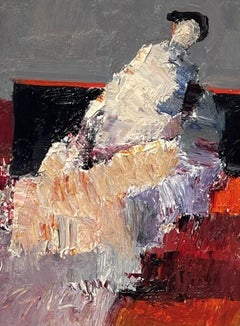 « Figure with Textures » de Danny McCaw (2024) Figure abstraite, peinture à l'huile