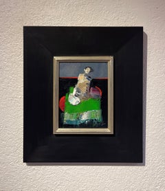 "Green Table" by Danny McCaw (2024) Abstracted Figure, Oil Painting