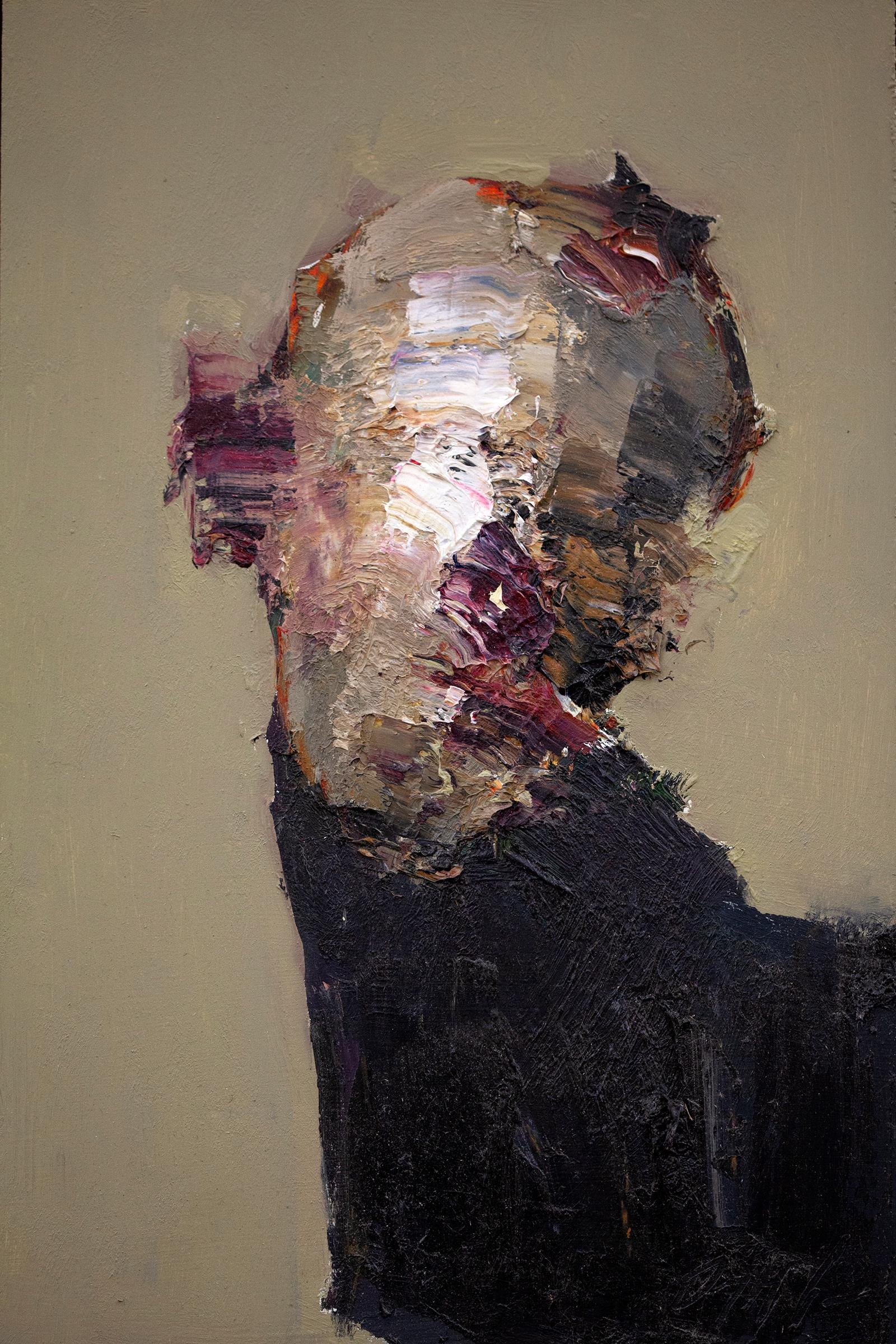 Danny McCaw Figurative Painting - "Head 1" Oil Painting