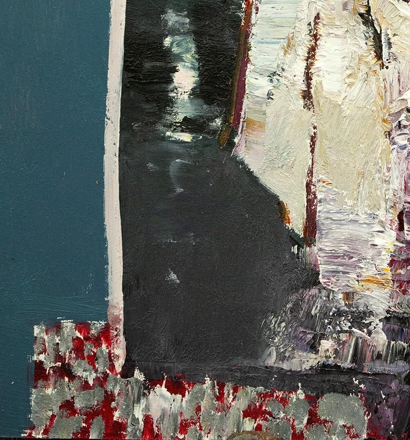 « Night Light » (2024) par Danny McCaw, peinture à l'huile abstraite originale de portrait en vente 1