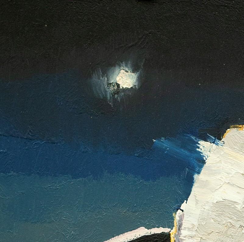 « Night Light » (2024) par Danny McCaw, peinture à l'huile abstraite originale de portrait en vente 2