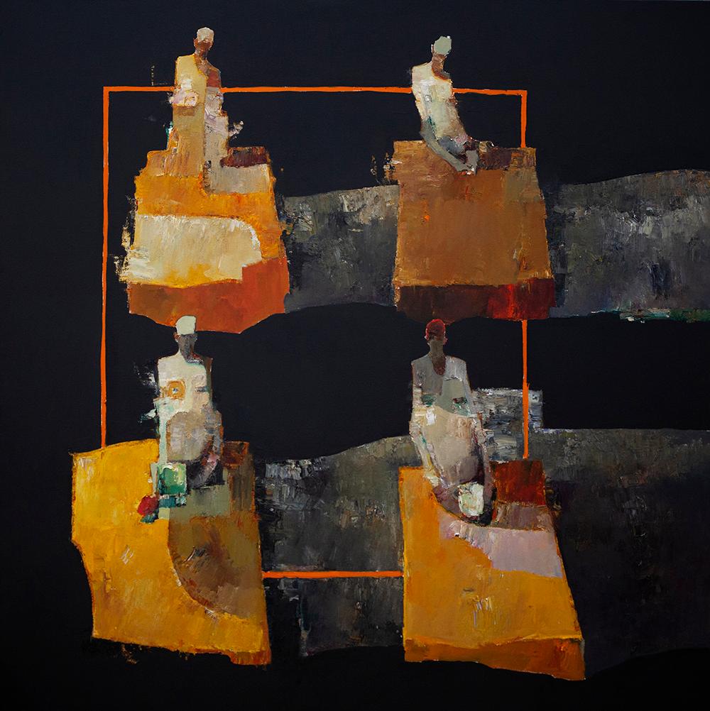 Danny McCaw Figurative Painting - Orange Box