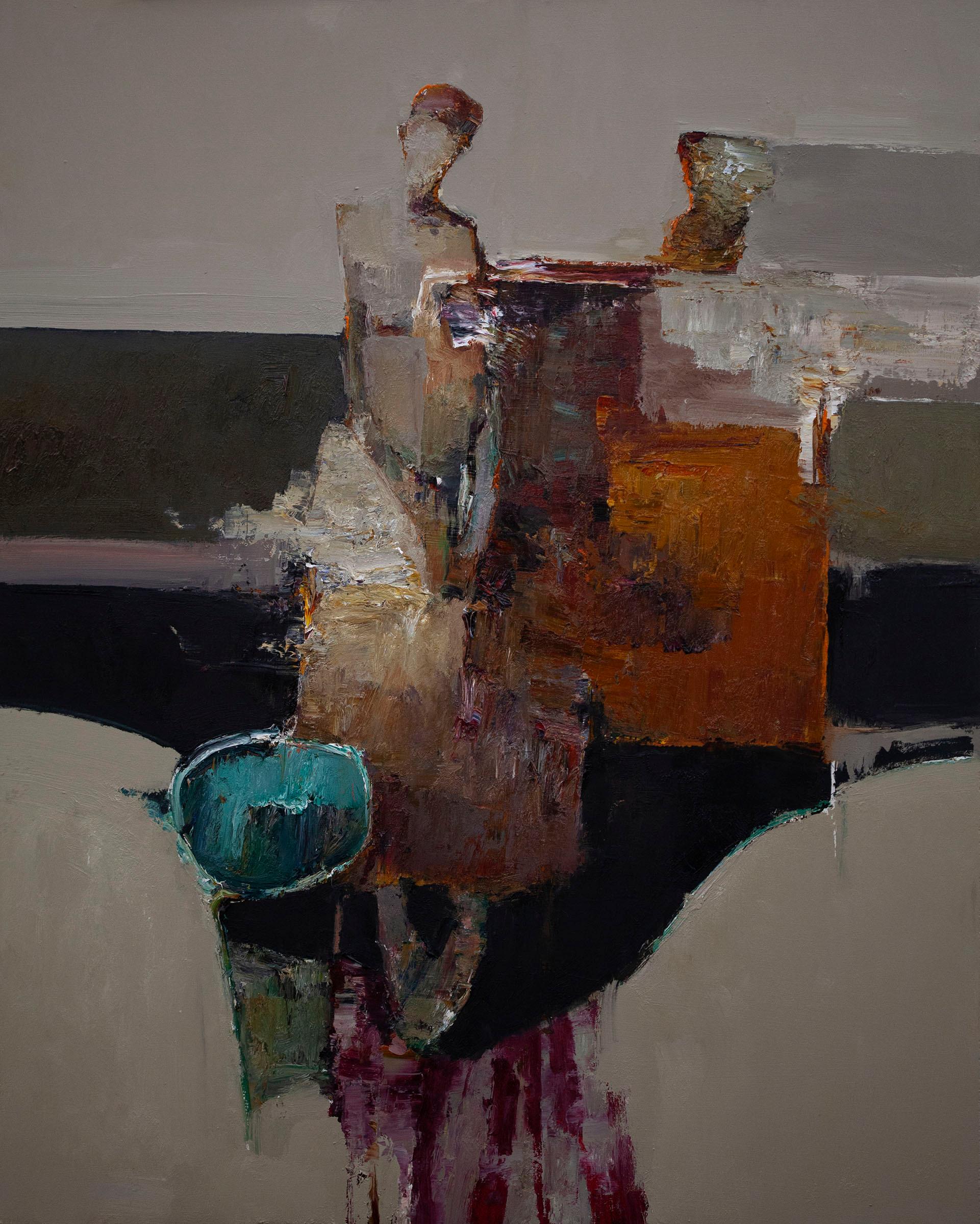 Danny McCaw Abstract Painting - "Posture" Oil Painting