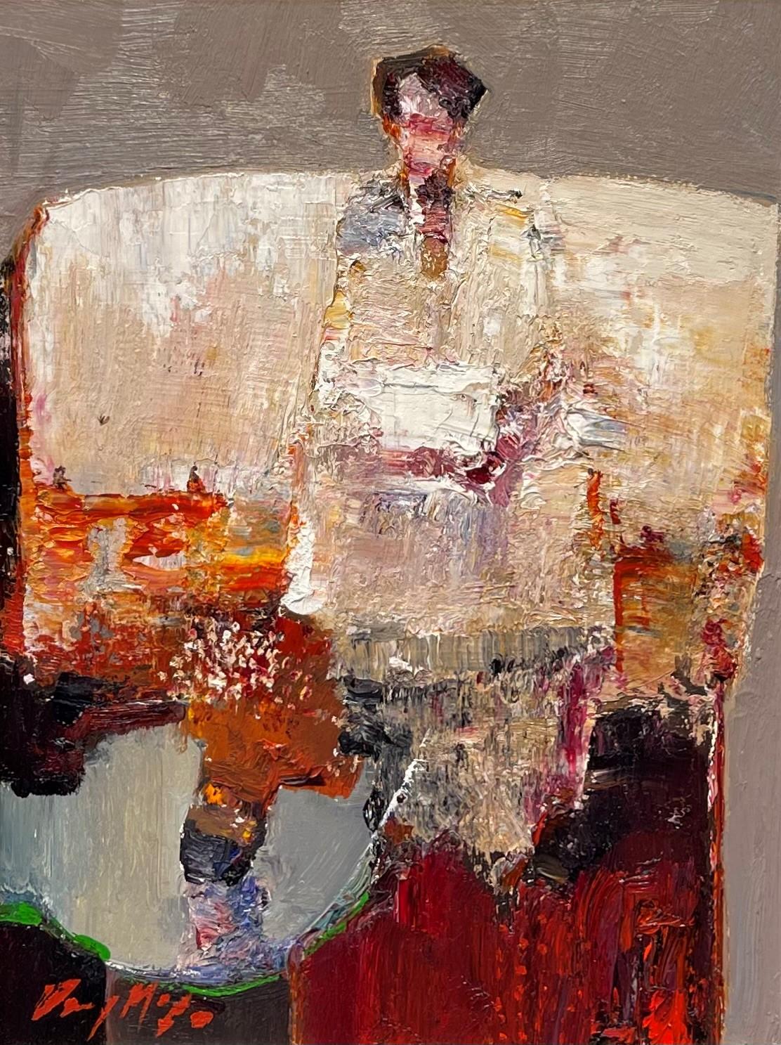 Danny McCaw Abstract Painting - "Radiance" Abstracted Figure Oil Painting