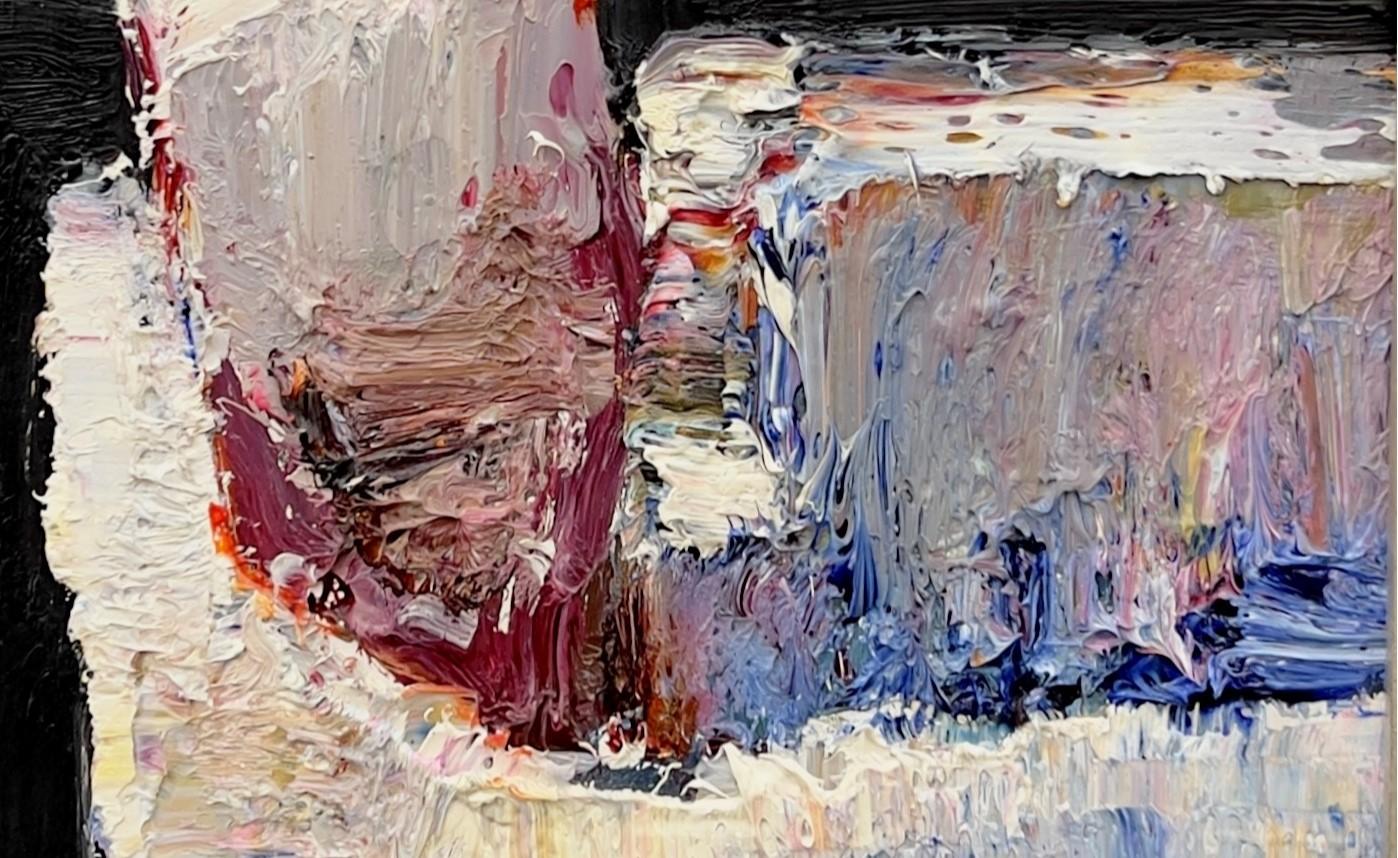 „Red Line“ (2024) von Danny McCaw, Originales abstraktes Porträt-Ölgemälde im Angebot 3