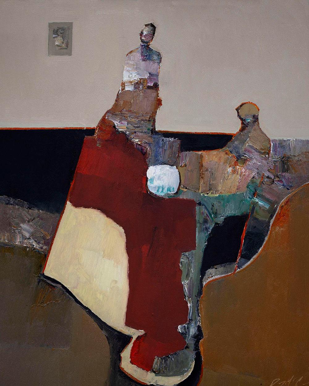 Danny McCaw Figurative Painting - Red Table Service