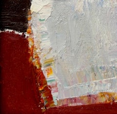 « Shadows » (2024) par Danny McCaw, peinture à l'huile abstraite originale de portrait