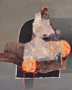 « Shapes and Patterns » (2025) par Danny McCaw, peinture à l'huile expressionniste abstraite