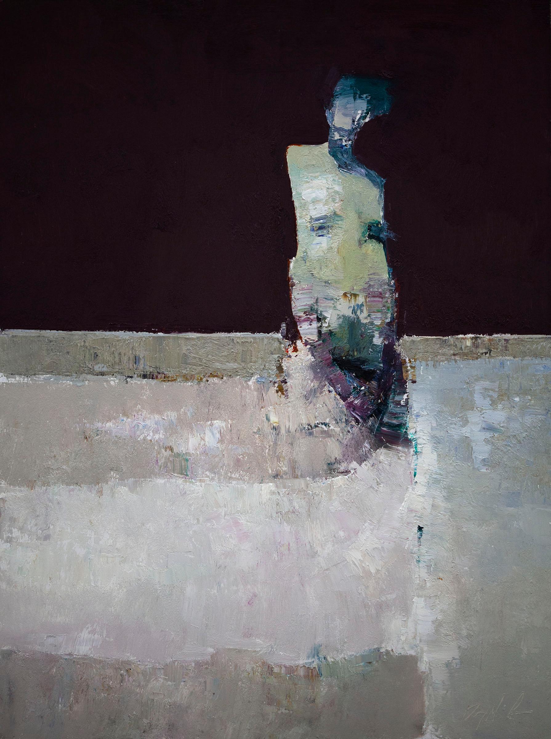 Danny McCaw Figurative Painting - "Sillowett" Oil Painting