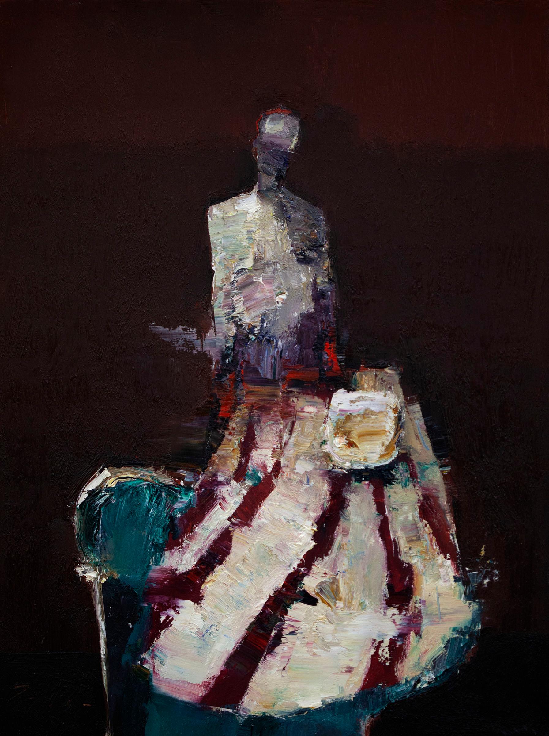 Danny McCaw Abstract Painting - "Stripes" Oil Painting