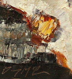 "White Dress" (2024) By Danny McCaw, Original Abstract Portrait Oil Painting