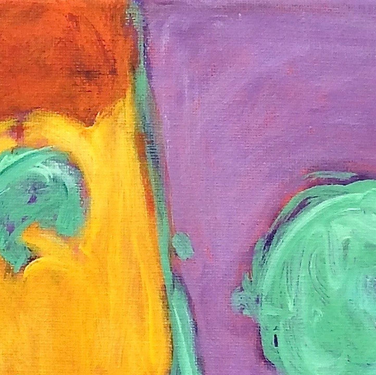 Luminosidad Bailando nº 2: Pintura acrílica abstracta - Painting Abstracto de Danny Morgan