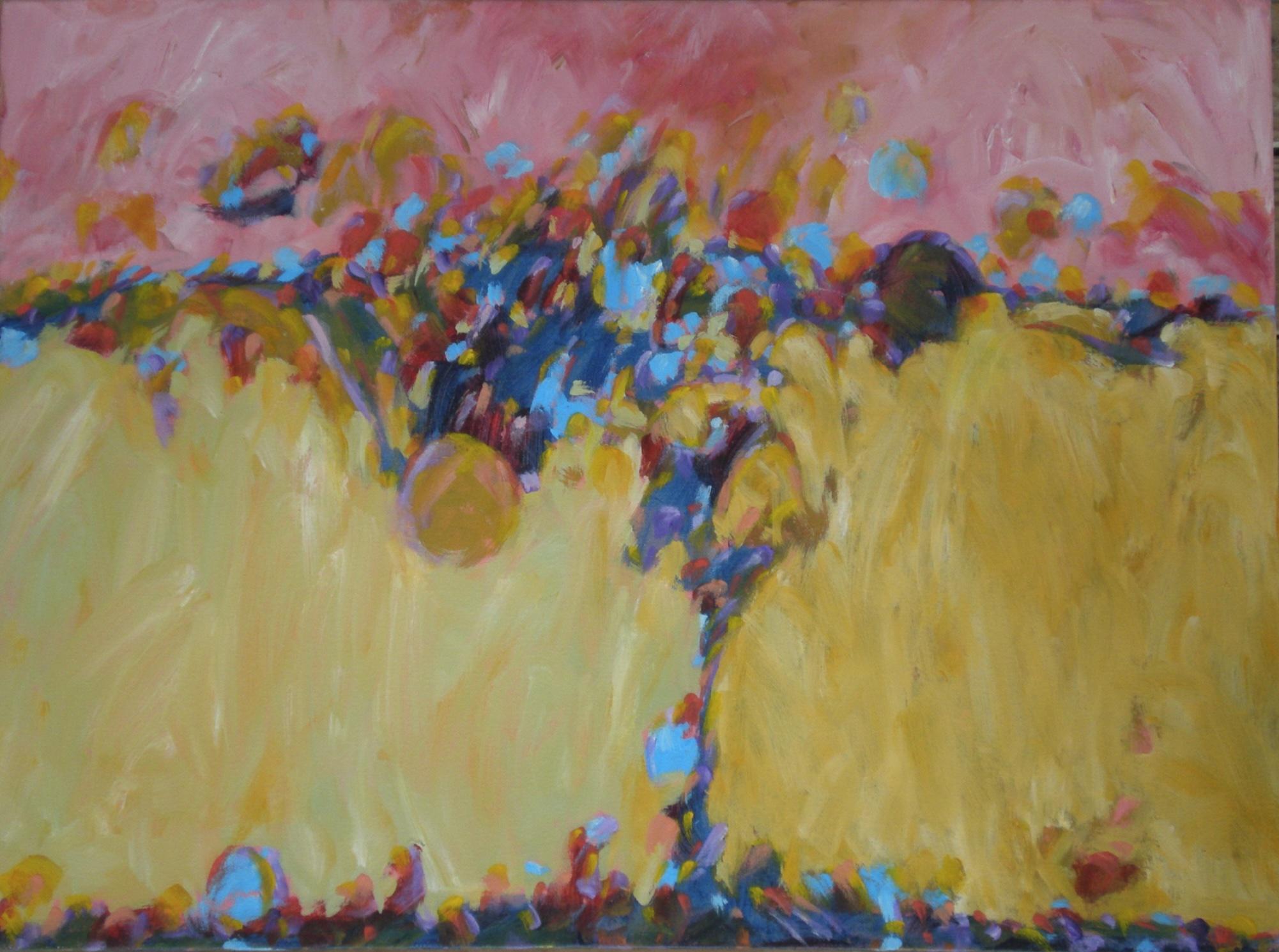 Danny Morgan Abstract Painting – Inseltanz #12 : Abstrakte Acrylmalerei