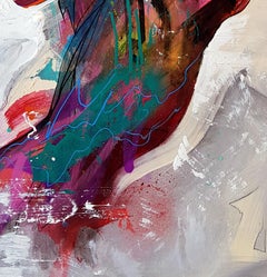 Amy - 21. Jahrhundert, Zeitgenössisches Gemälde, Porträt, Amy Winehouse, Graffiti