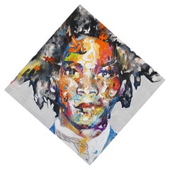 Basquiat - 21e siècle, peinture contemporaine, portrait moderne