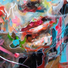 S'accrocher aux miettes de réconfort - Peinture contemporaine du XXIe siècle, Portrait