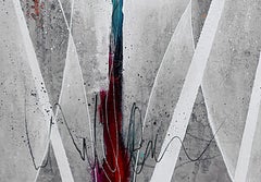 Rose - 21. Jahrhundert, Zeitgenössische Malerei, Graffiti, Blume, Gemischte Medien