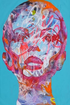 Running On Adrenaline - 21st Century, Contemporary Painting, Modern Portrait