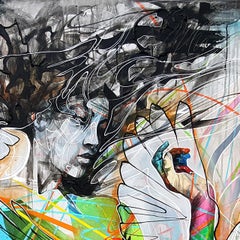 Sentire le onde dentro di sé - 21° secolo, Pittura contemporanea, Moderna, Figura umana