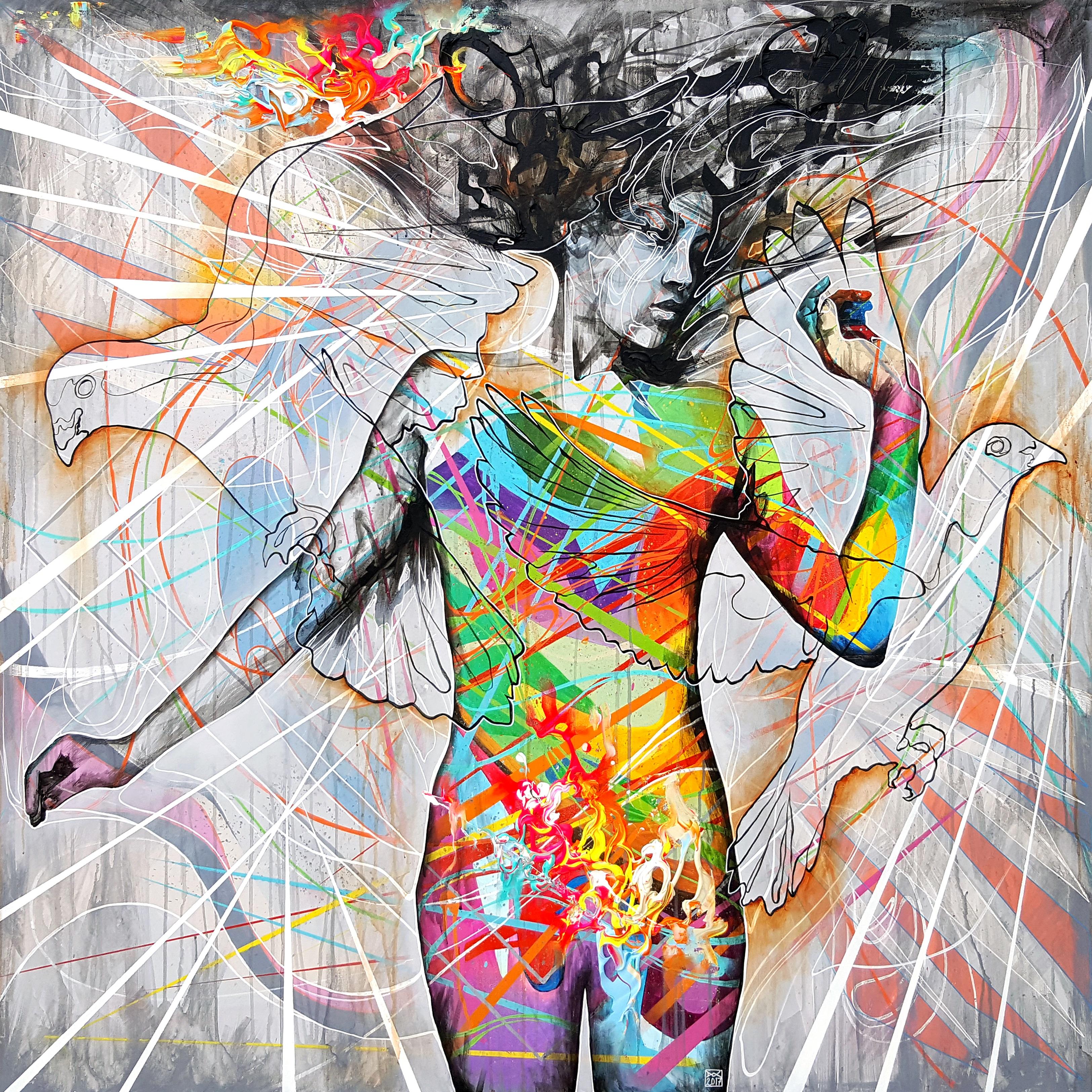 Danny O'Connor Portrait Painting - Sense the Waves Within - 21st Cent, Contemporary Painting, Modern, Human Figure