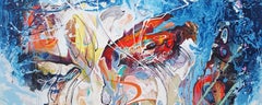 She Feels Like The Ocean - 21st Century, Contemporary Painting, Modern Portrait