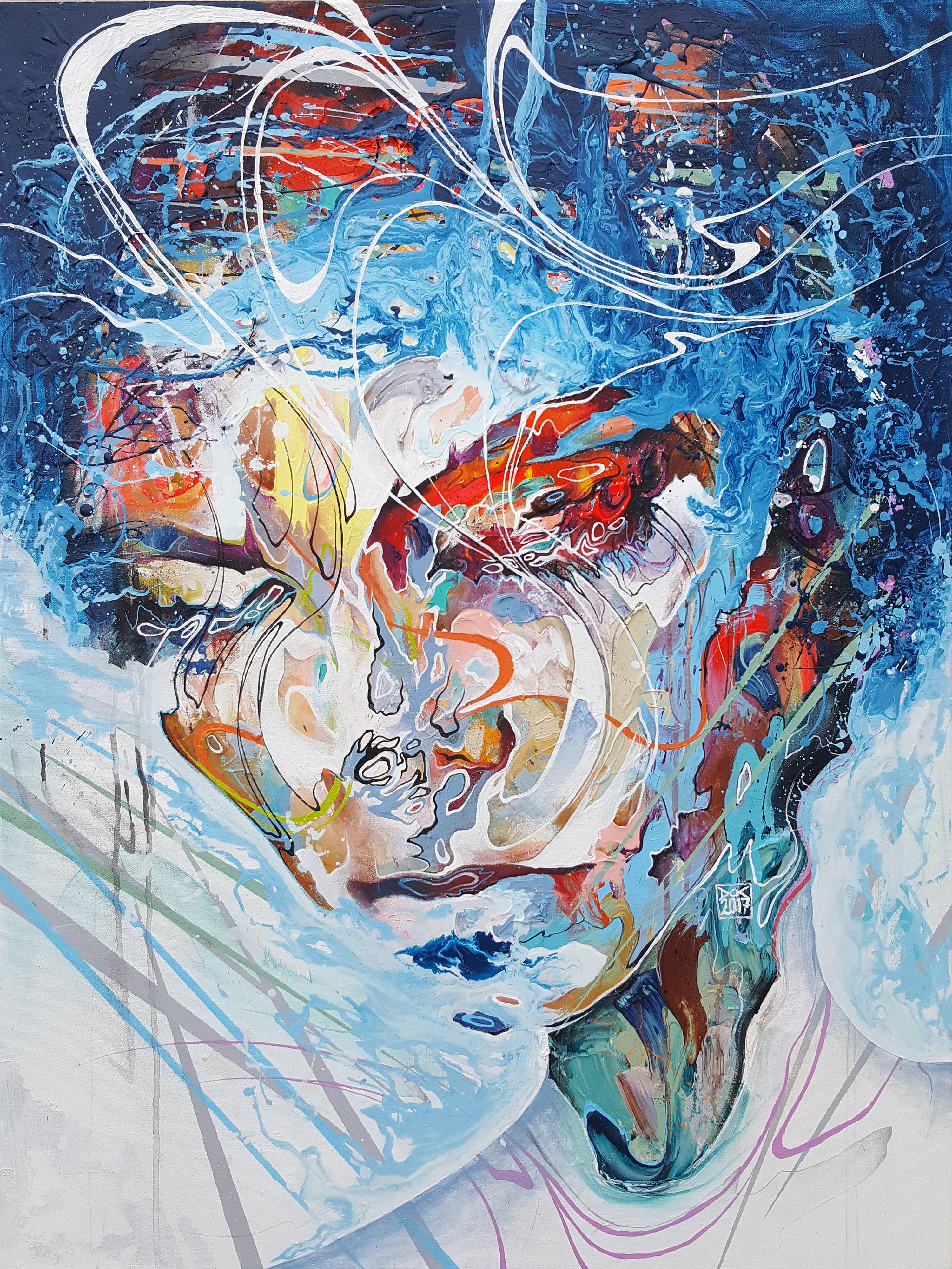 Danny O'Connor Figurative Painting - She Feels Like The Ocean - 21st Century, Contemporary Painting, Modern Portrait