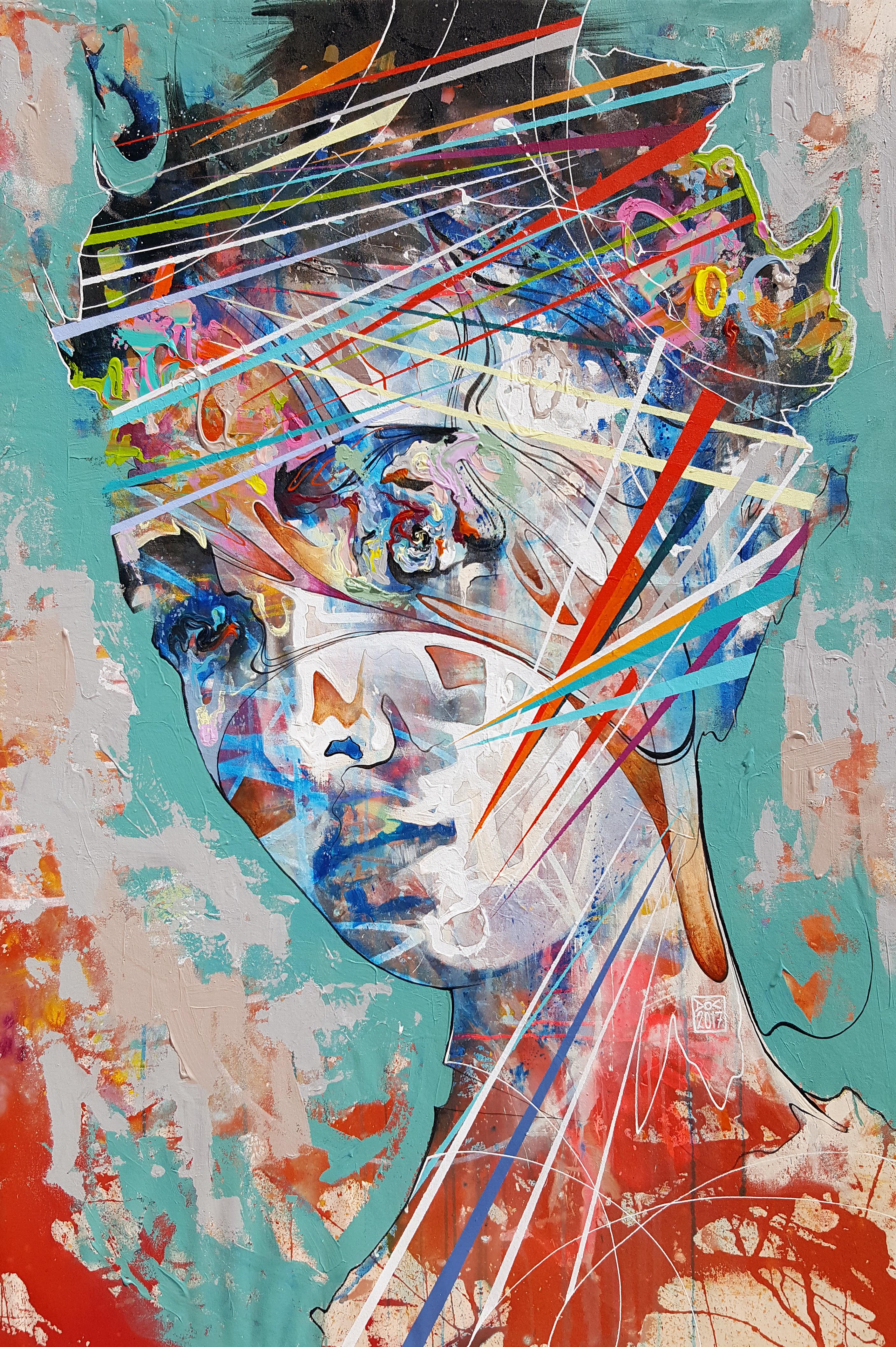 Portrait Painting Danny O'Connor - Unbreakable Resolve - 21e siècle, peinture contemporaine, portrait moderne