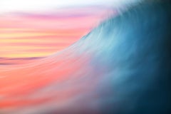 Abstract Seascape,  Large-scale water photograph in coral, rose, violet, blue 