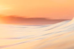 "In the Deep" Abstract Color Water Photograph, golden orange wave (Series 3, #8)