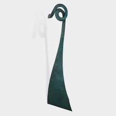 DANS LE VENT 1/1 Zinc sculpture with green bronze patina by Yves Pagart, 2023