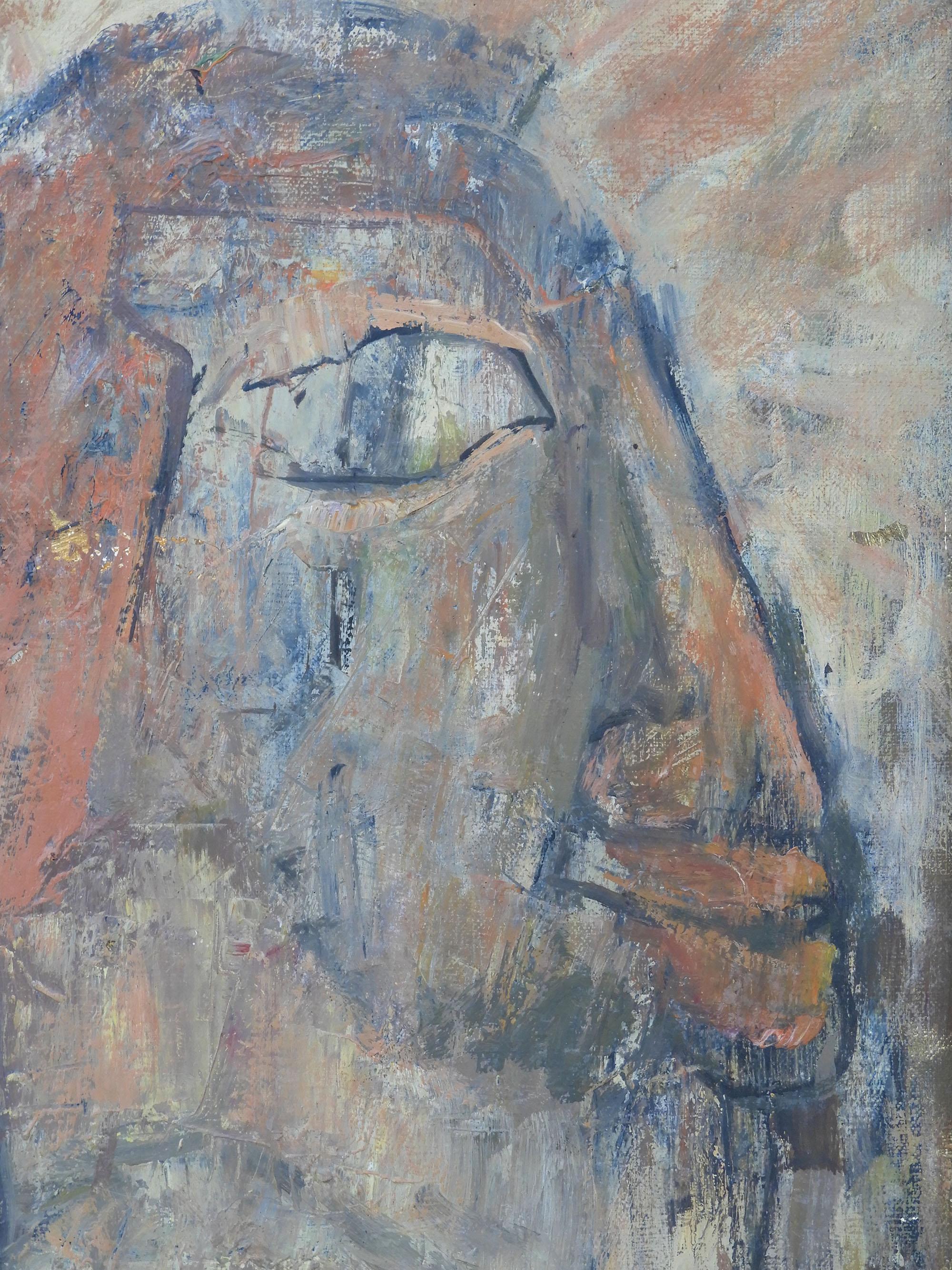 Canvas ‘Dans Les Bras du Sphinx’ Guy Salesse c1960 France 