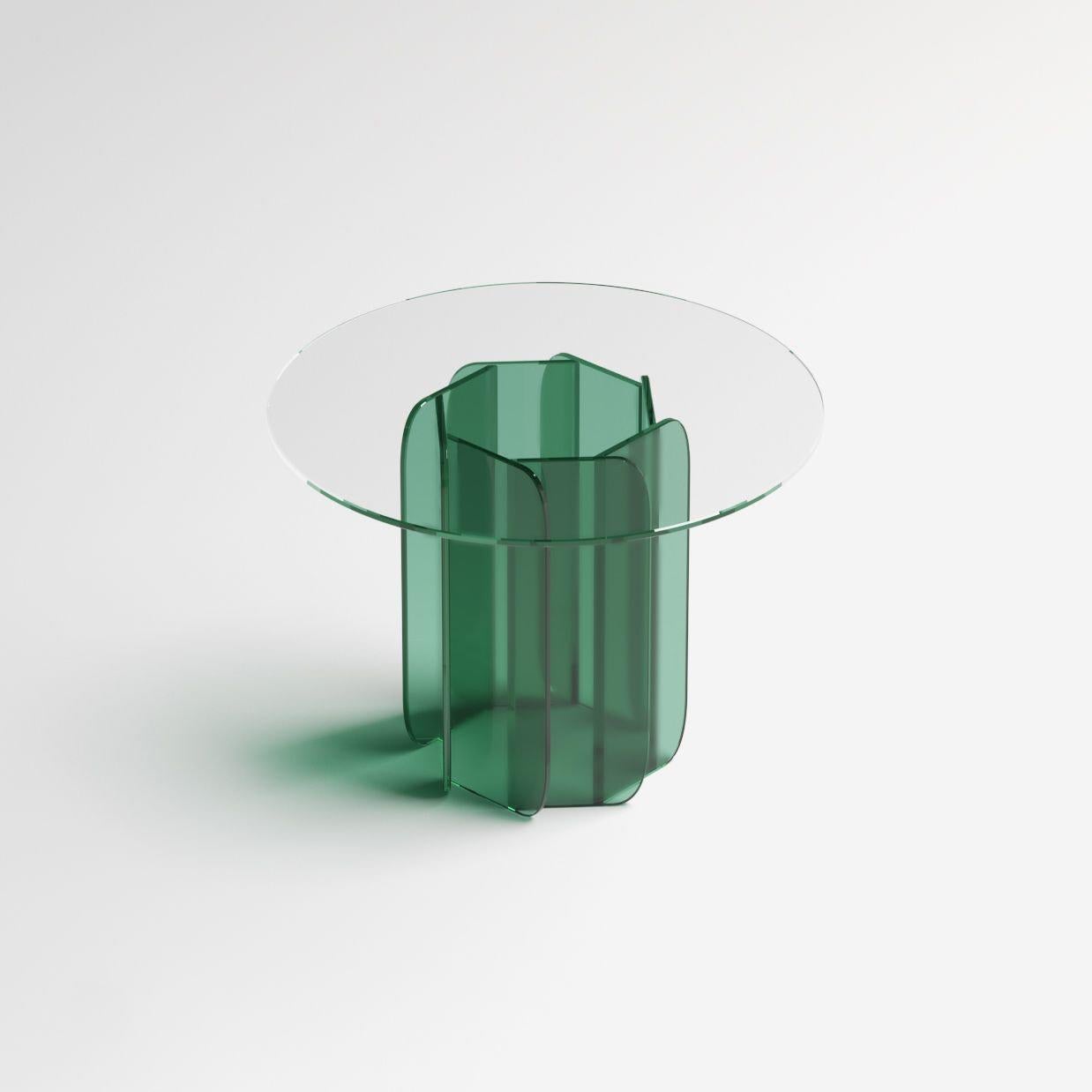 italien Table basse Danse 68 sablée verte de VUUN ITALIA en vente