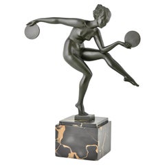 Escultura «Danse Païenne» de estilo Art Déco, de Derenne (Marcel Bouraine) – Francia, hacia 193