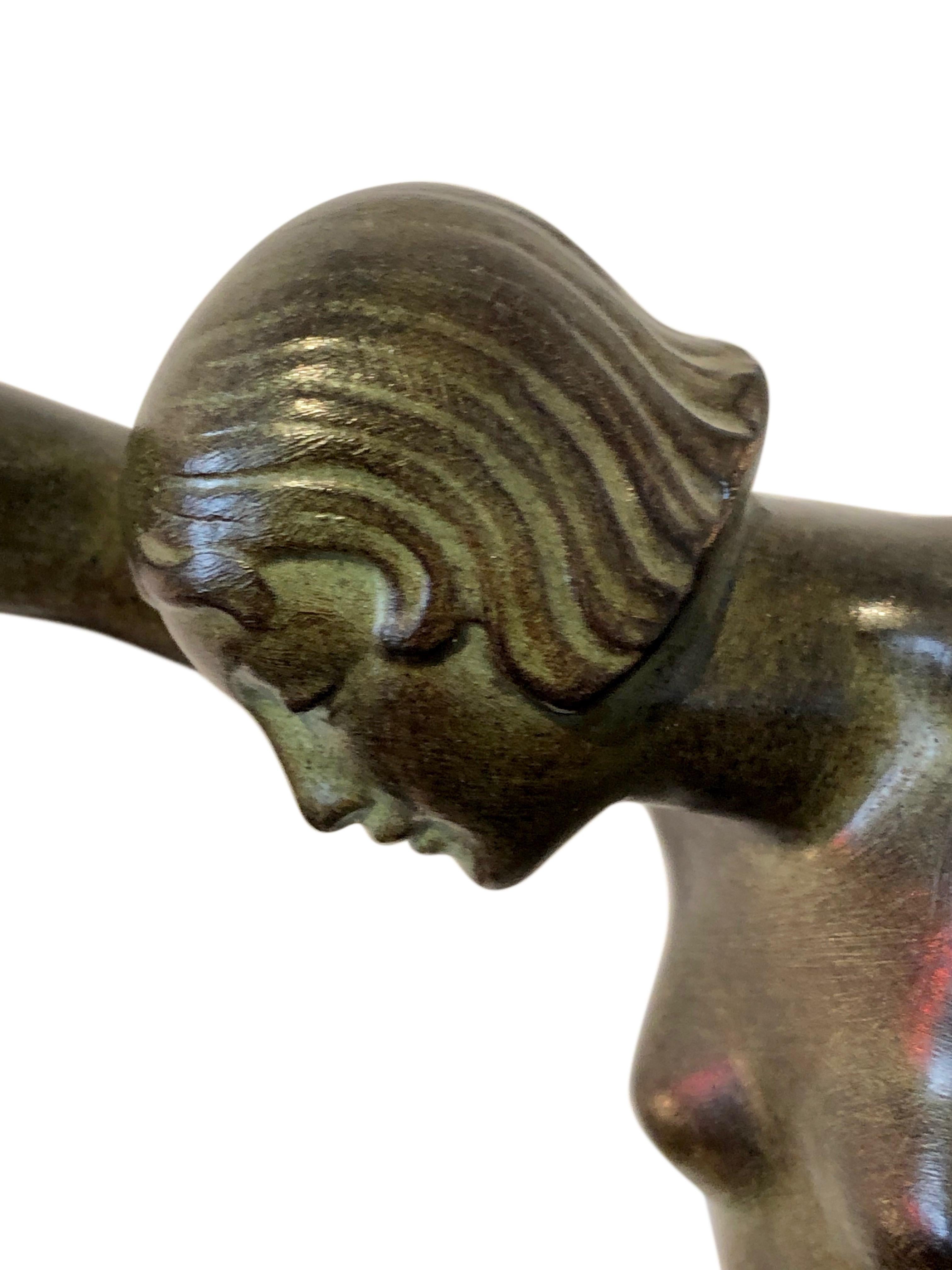 XXIe siècle et contemporain Sculpture française « Danseuse Aux Boules » en étain de Denis de Max Le Verrier