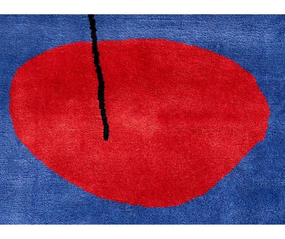 Hand-Woven Joan Miro, Artistic Rug, Danseuse Espagnole For Sale