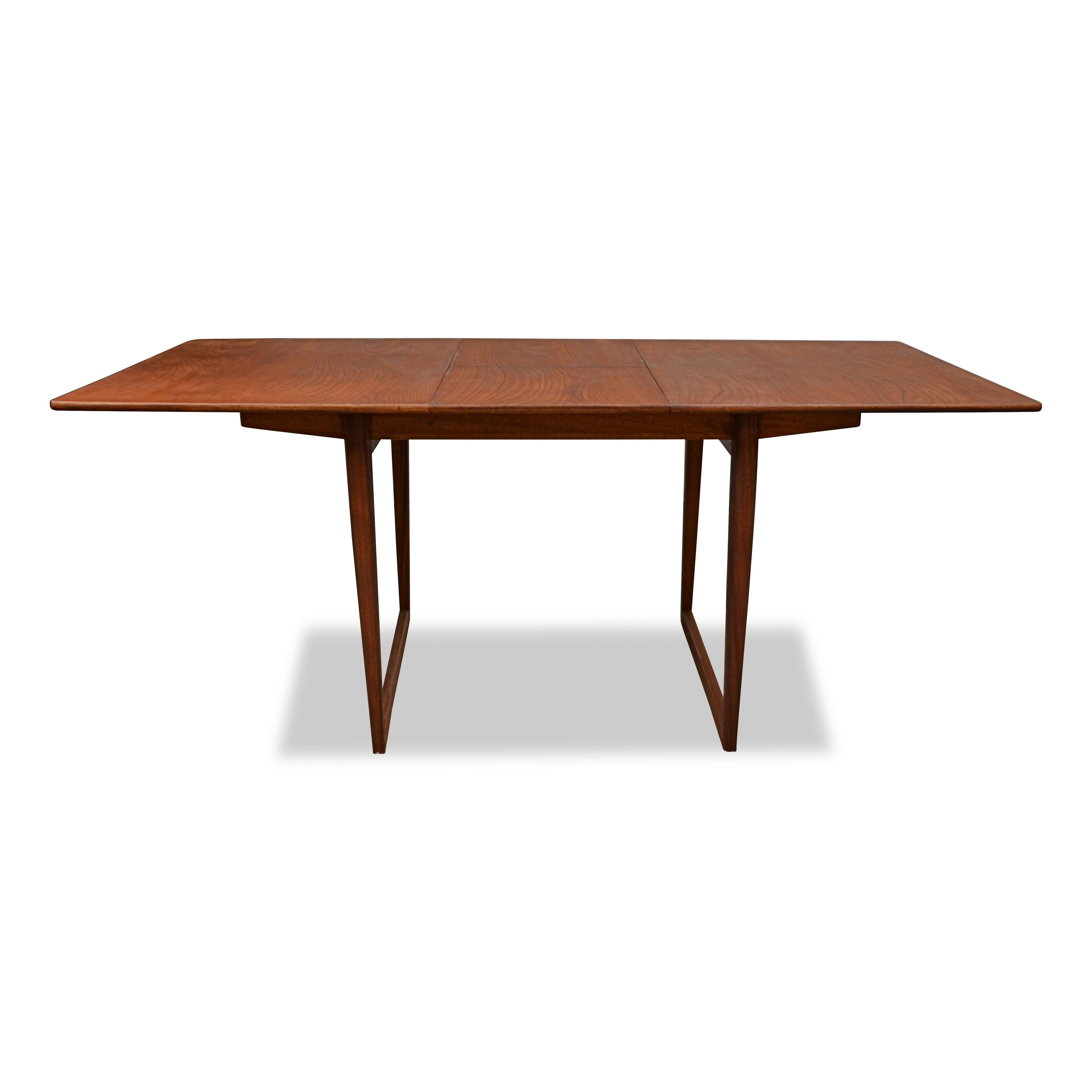 Mid-Century Modern Dansih Design Teak Extendable Dining Table with Sledge Legs