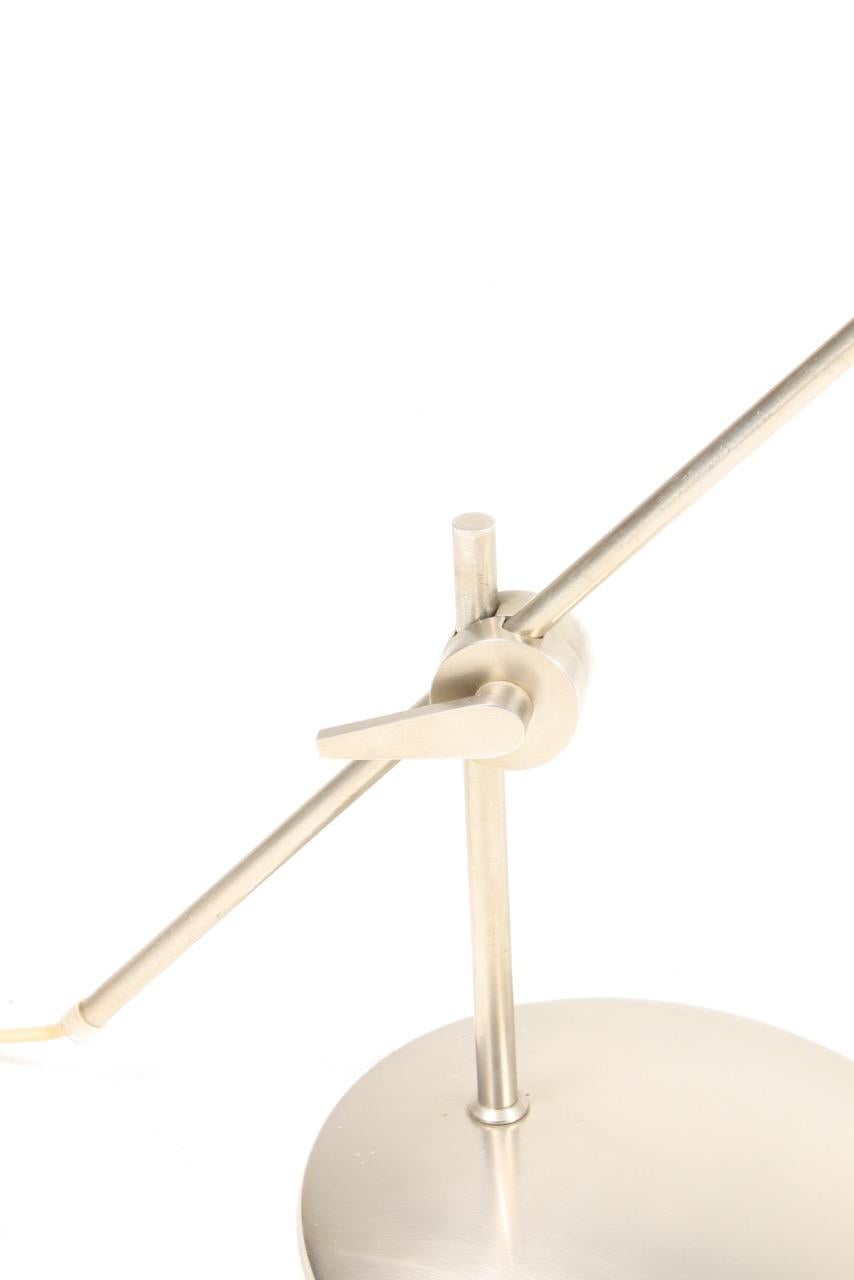 Scandinavian Modern Danish Midcentury Table Lamp in Chromed Metal by Povl Dinesen