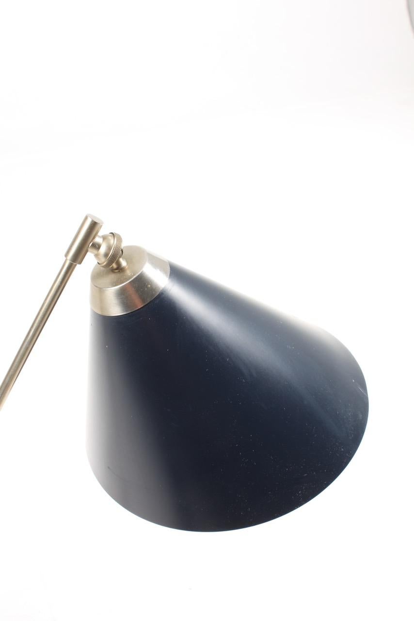 Danish Midcentury Table Lamp in Chromed Metal by Povl Dinesen 1