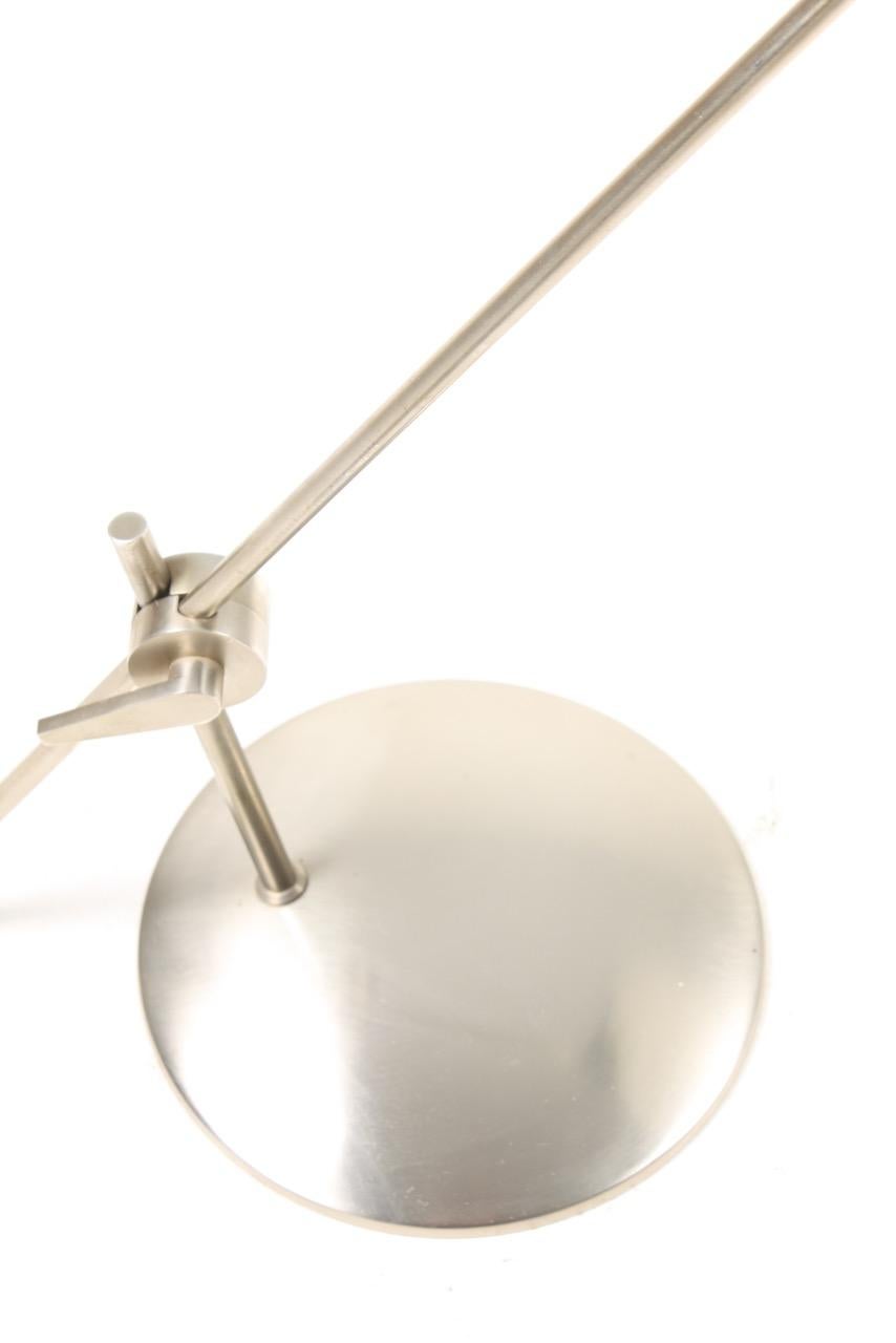 Danish Midcentury Table Lamp in Chromed Metal by Povl Dinesen 2