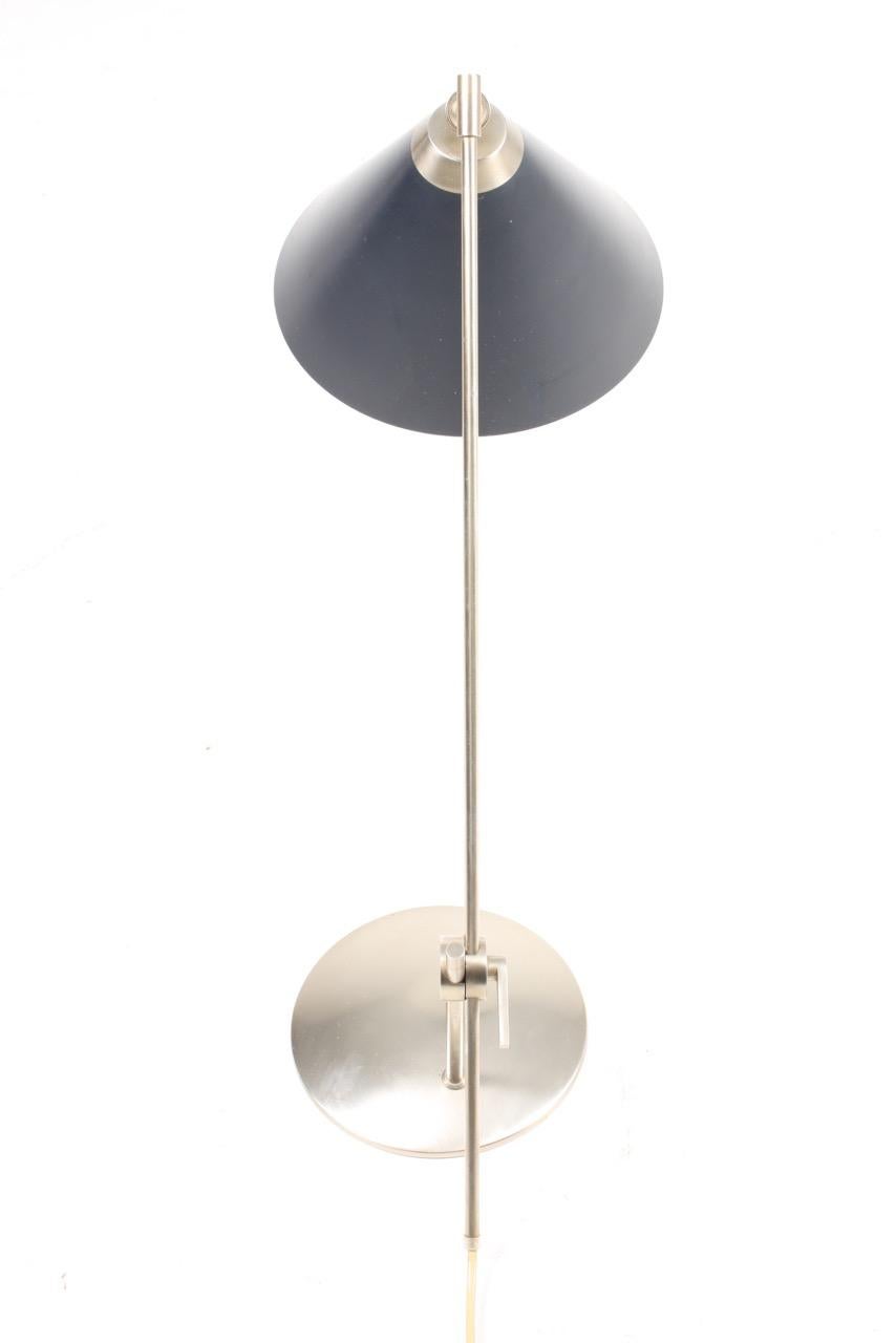 Danish Midcentury Table Lamp in Chromed Metal by Povl Dinesen 3
