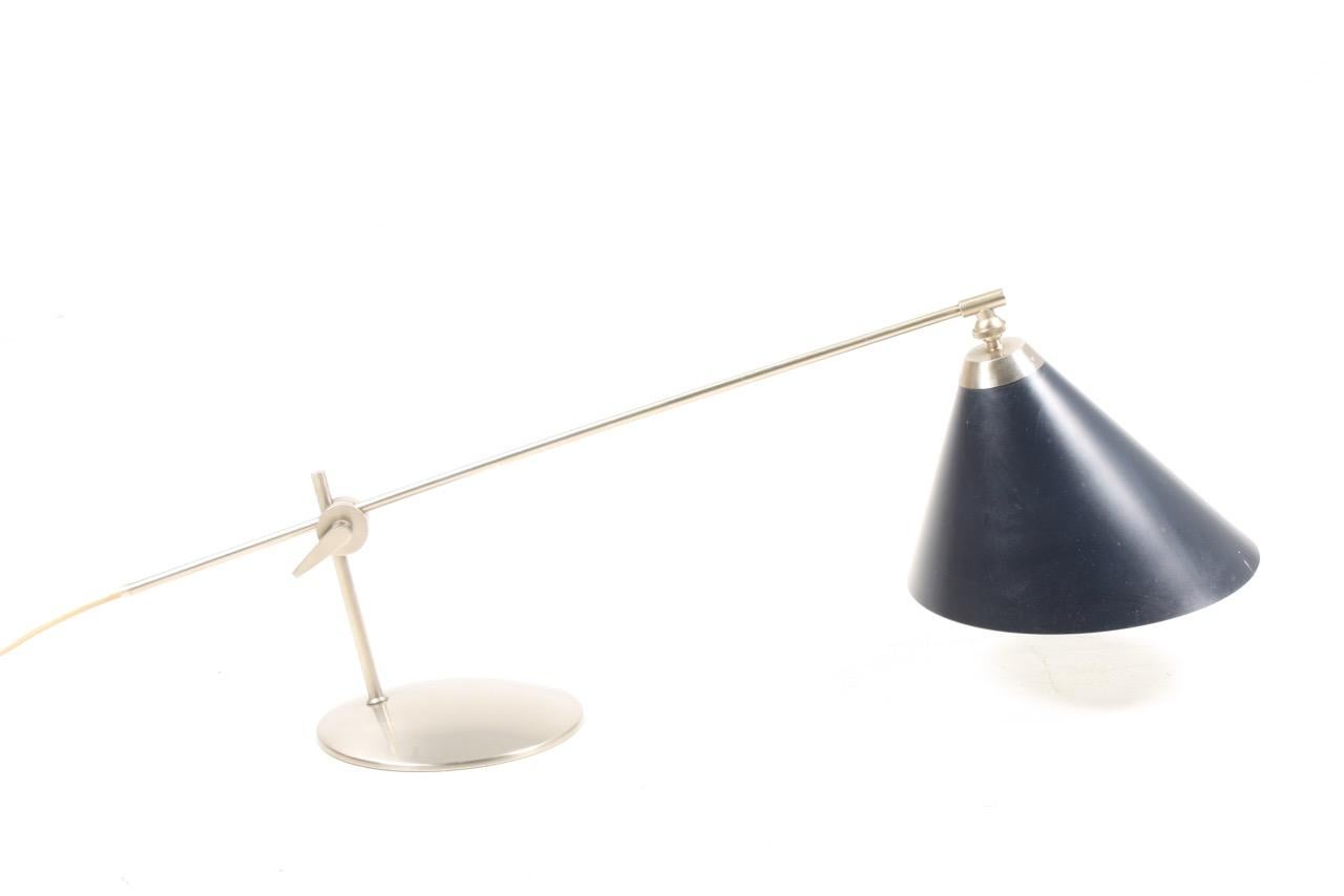 Danish Midcentury Table Lamp in Chromed Metal by Povl Dinesen 4