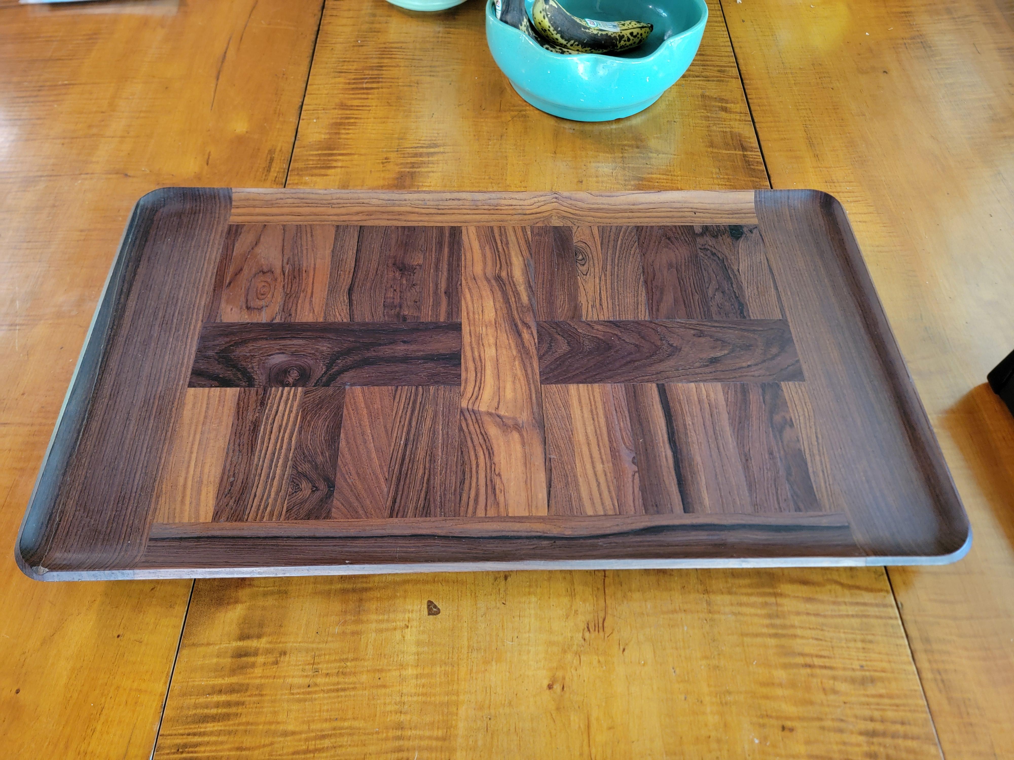 Dansk „Cocobolo“ Serviertablett aus exotischem Holz (Skandinavische Moderne) im Angebot