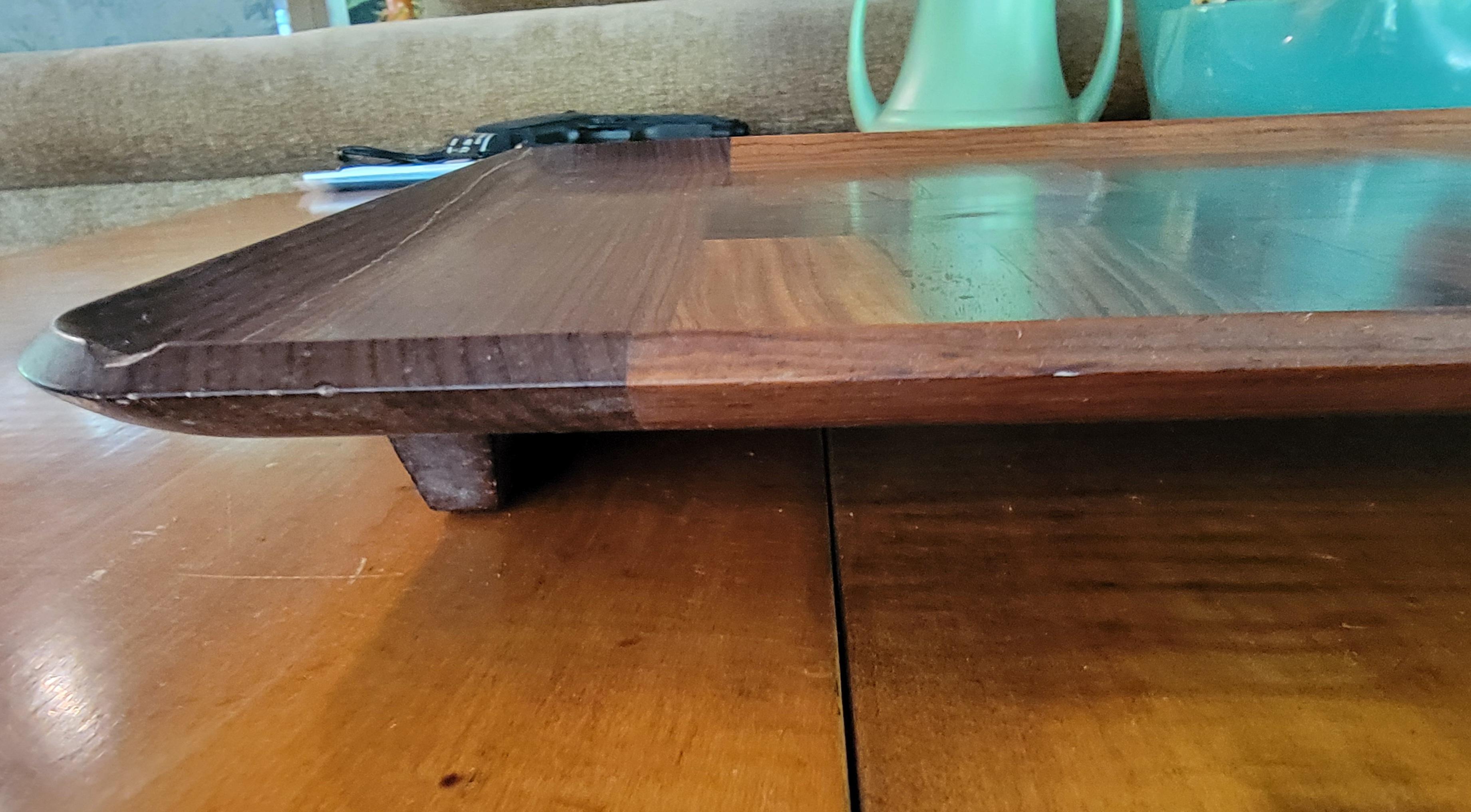 Dansk „Cocobolo“ Serviertablett aus exotischem Holz im Zustand „Relativ gut“ im Angebot in Fulton, CA