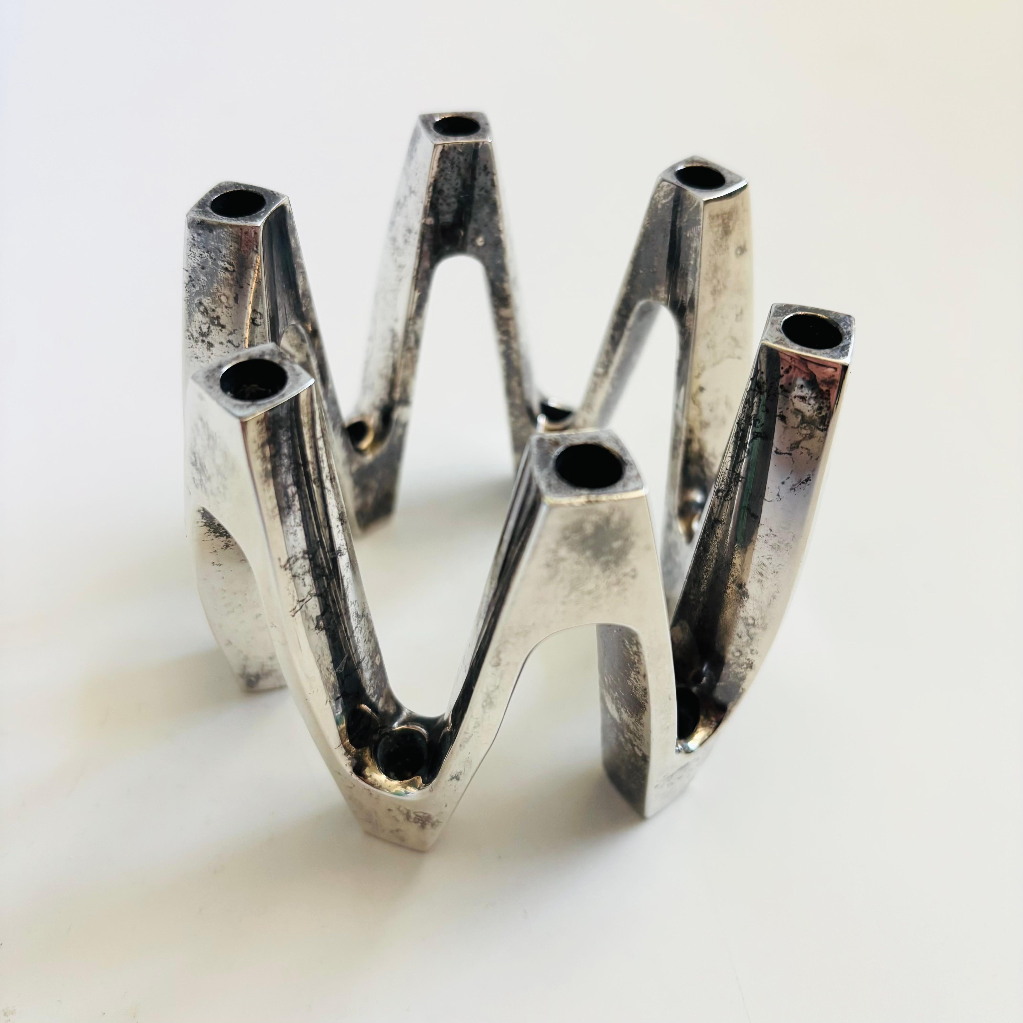 Bougeoir Dansk Crown plaqué argent par Jens Quistgaard Bon état - En vente à Fairfield, CA