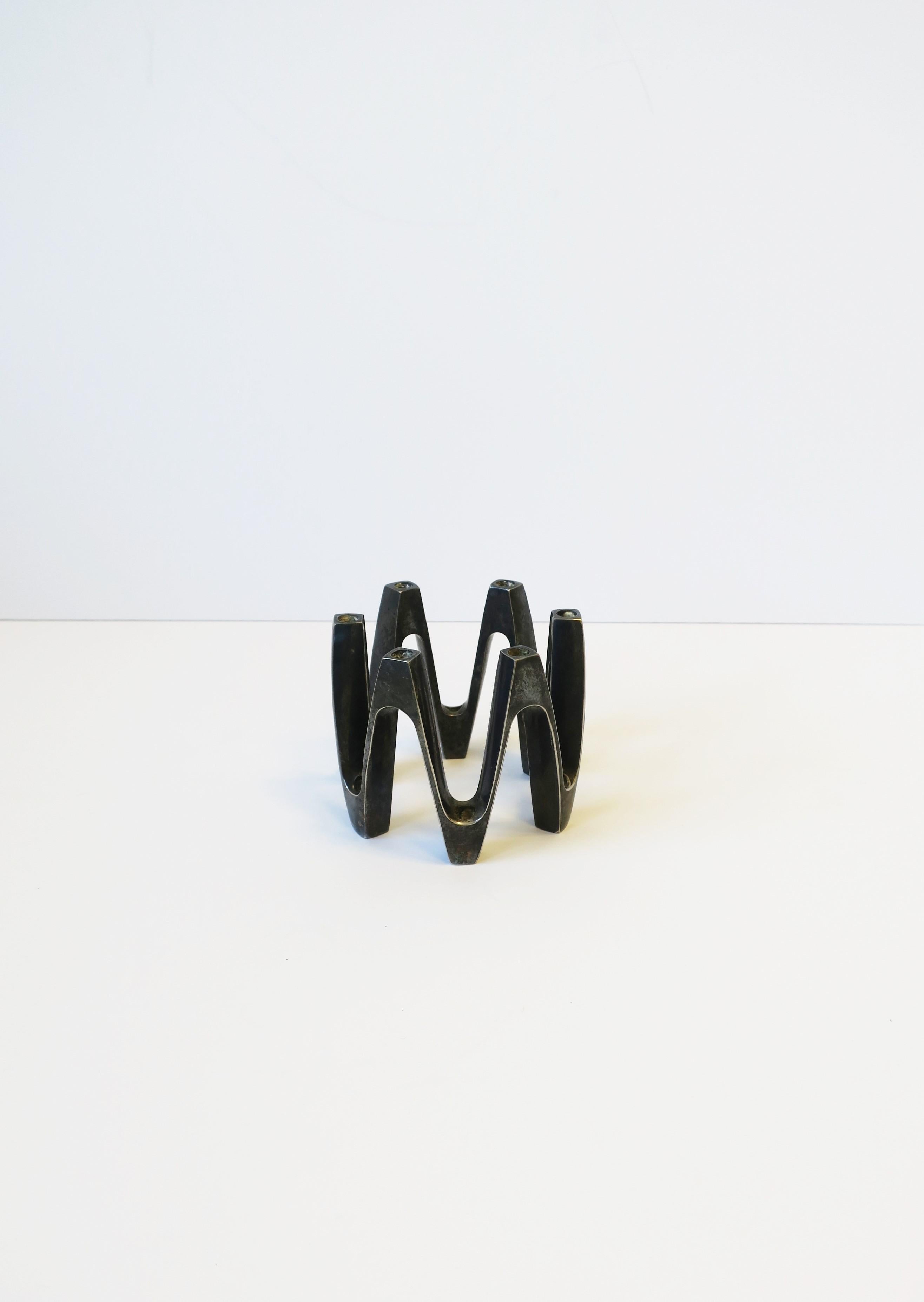 Mid-Century Modern Candélabre danois moderne en argent sterling fabriqué en France en vente