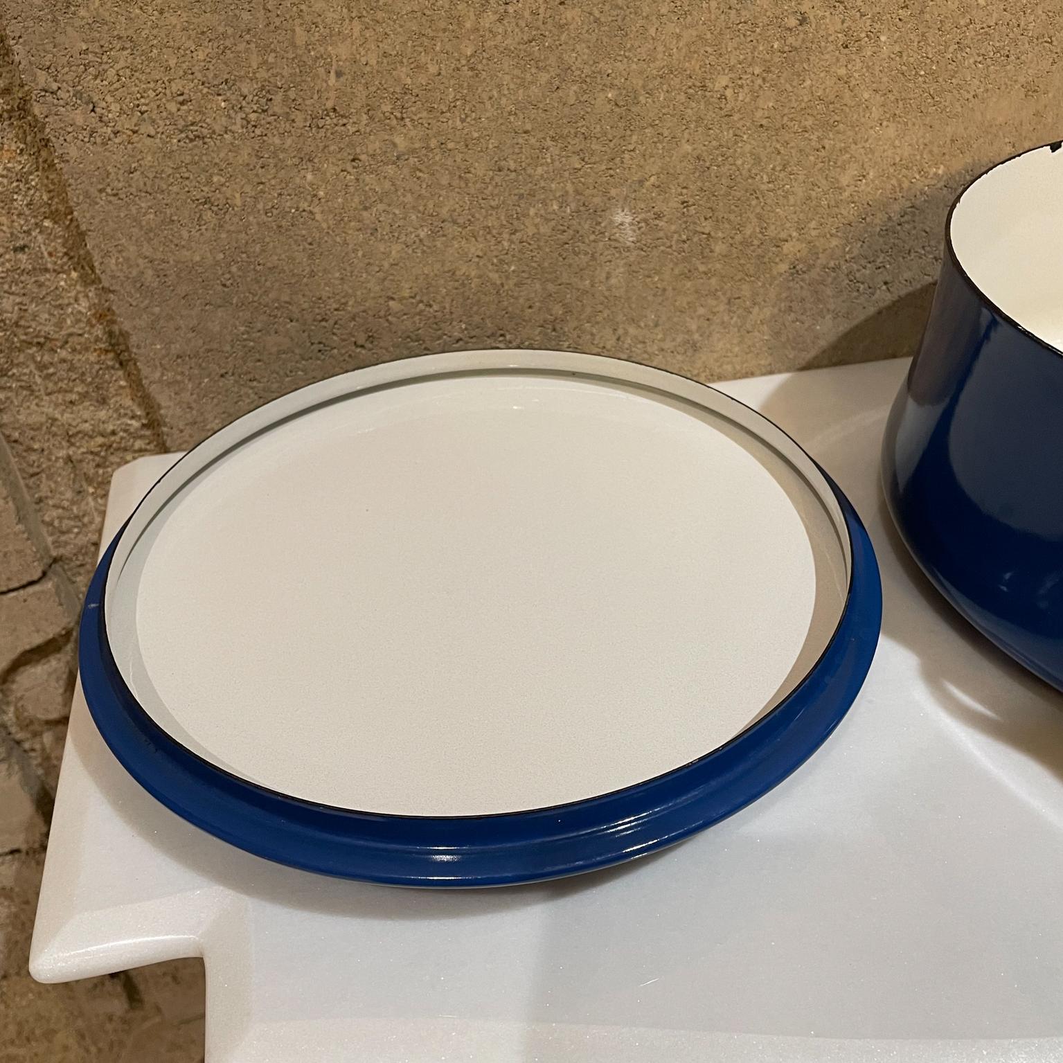 Dansk Designs Blue Enamelware Casserole Pot with Trivet Top IHQ France 1