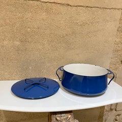 Dansk Designs Blue Enamelware Casserole Pot with Trivet Top IHQ France