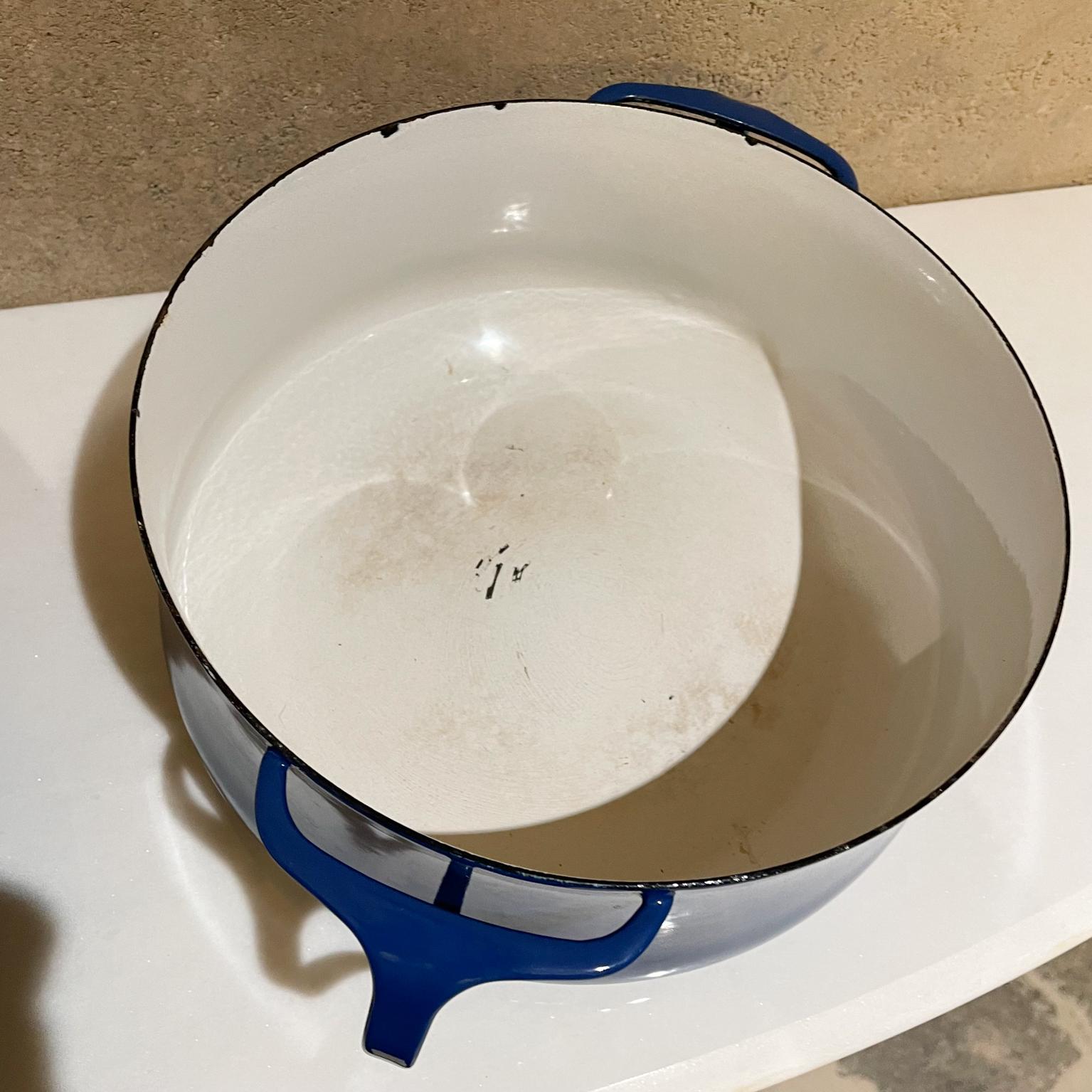 Mid-20th Century Dansk Designs Blue Enamelware Casserole Pot with Trivet Top IHQ France