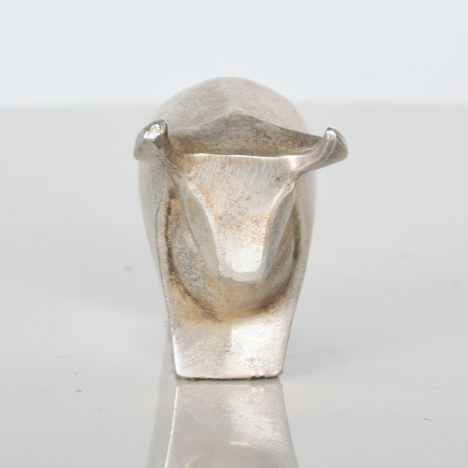 Scandinavian Modern Dansk Designs Bull Paperweight Silver Midcentury Danish Modern Toro